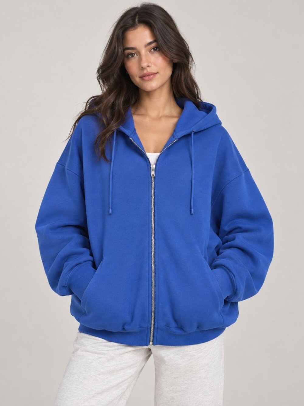 MSRP $98 | Aritzia Cozy Sweatfleece Mega Zip Hoodie – Jazz Blue – 2XS / XXS –NWT